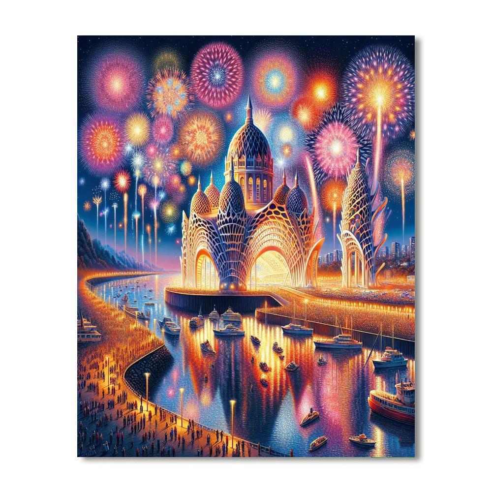 Sydney New Year’s Eve Fireworks - Australia Paint By Numbers Kits