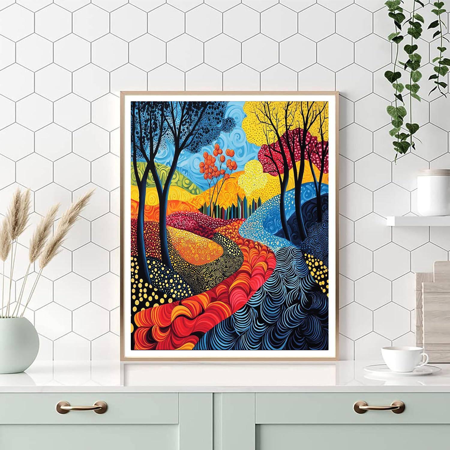 Yayoi Kusama Inspired Dreamscape Patterns  Paint By Numbers Kits