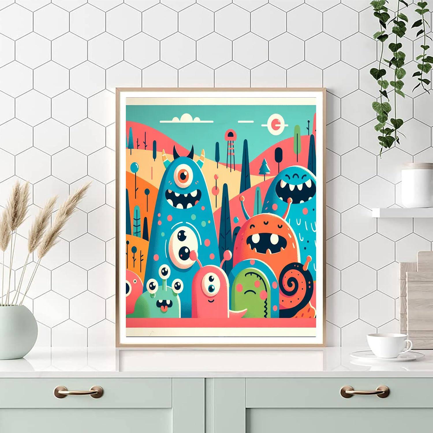Friendly Monster Mayhem Paint By Number