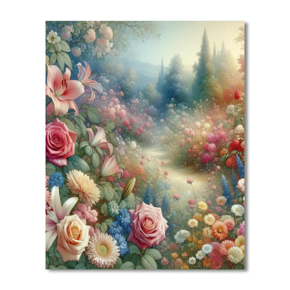 Floral Serenity In Bloom Paint By Number
