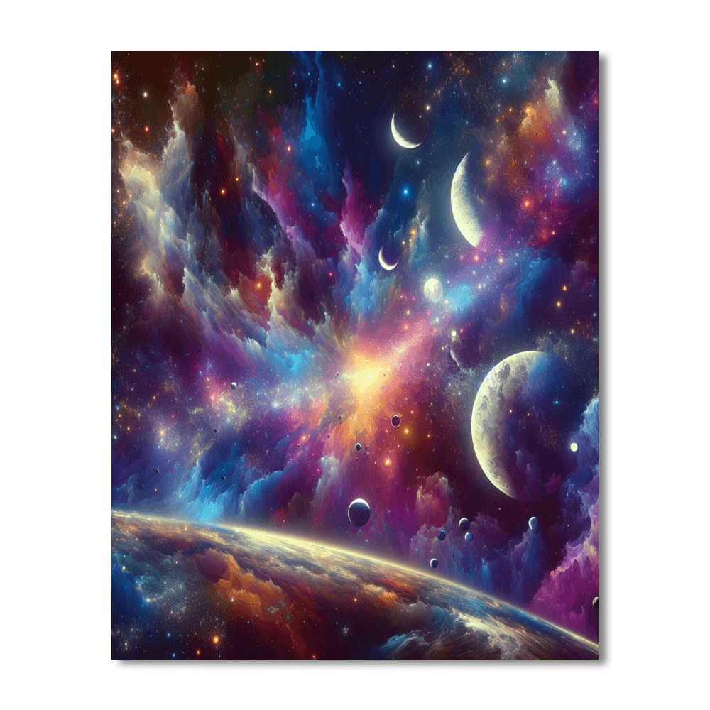Cosmic Wonderscape Number Painting