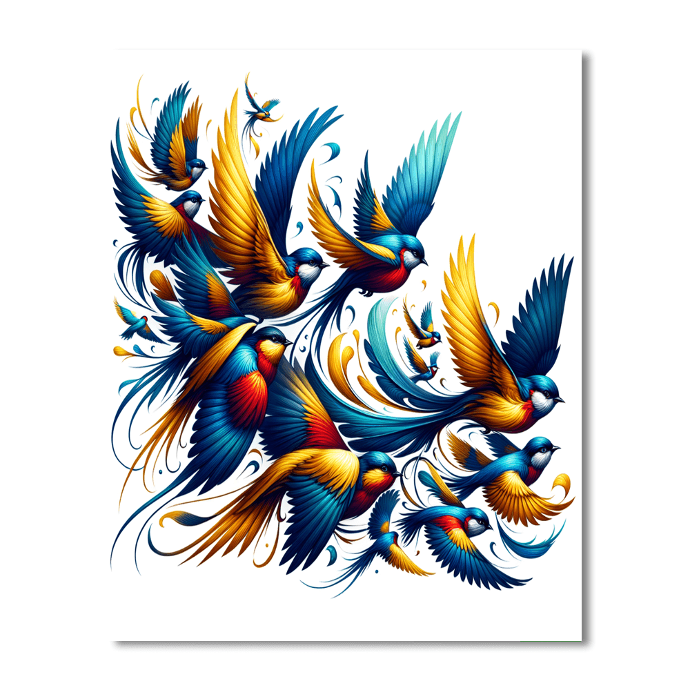 Birds In Harmony Paint By Number