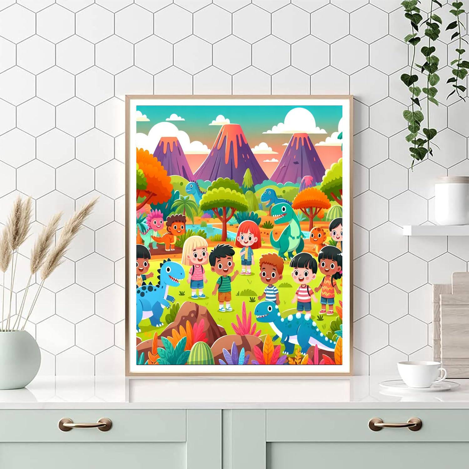 Dino Days Out Paint By Numbers Art