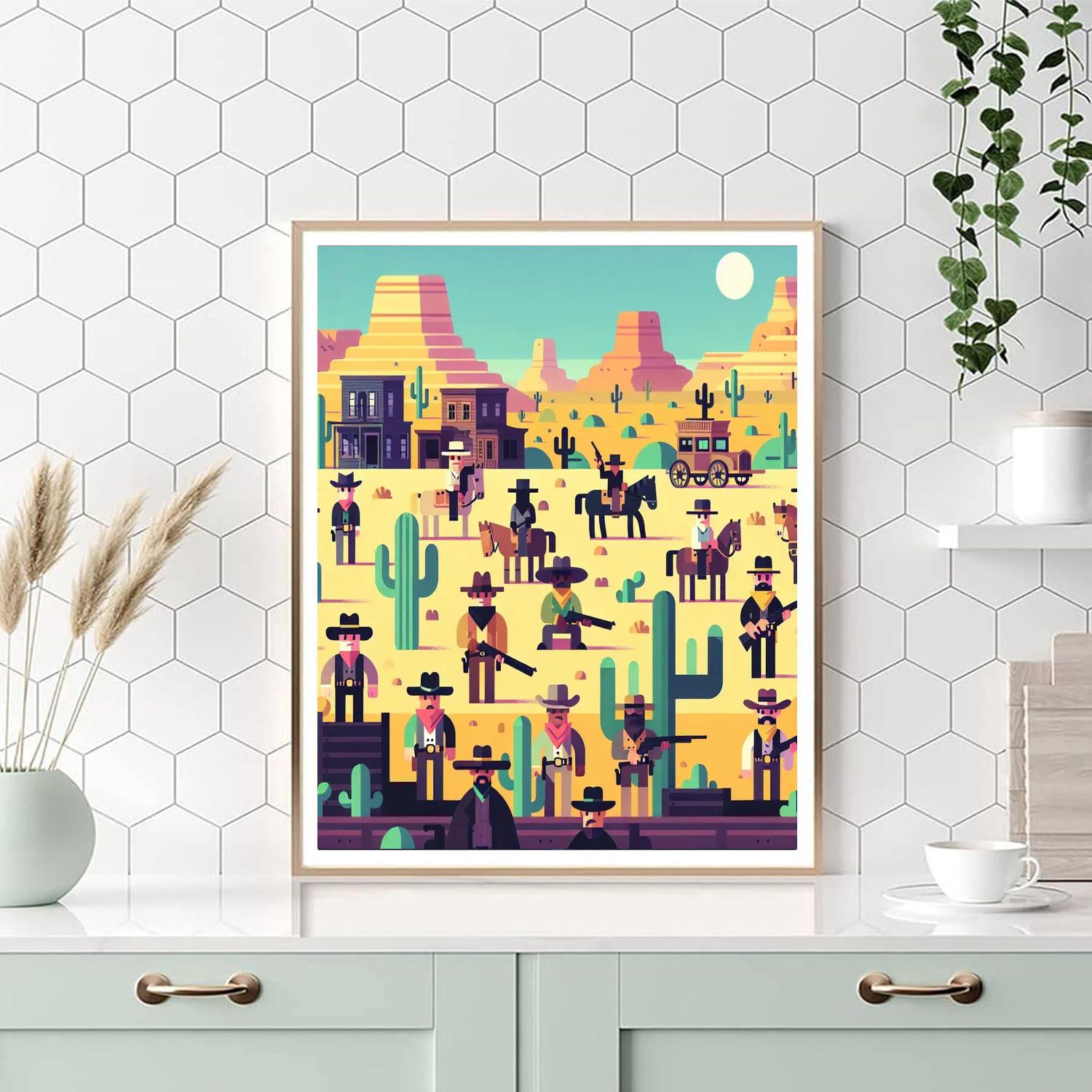 Wacky Wild West Adventure Paint By Numbers Art