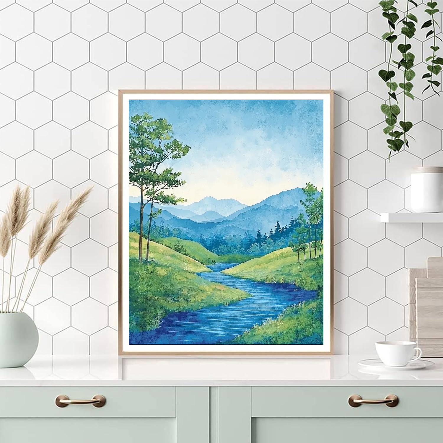 Utagawa Hiroshige Inspired Whispers Of Wind And Water  Number Painting