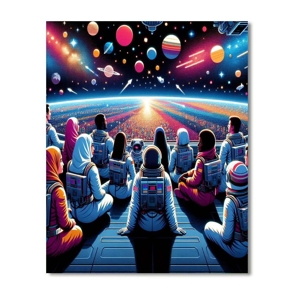 Galactic Adventure Crew Painting Number Kit