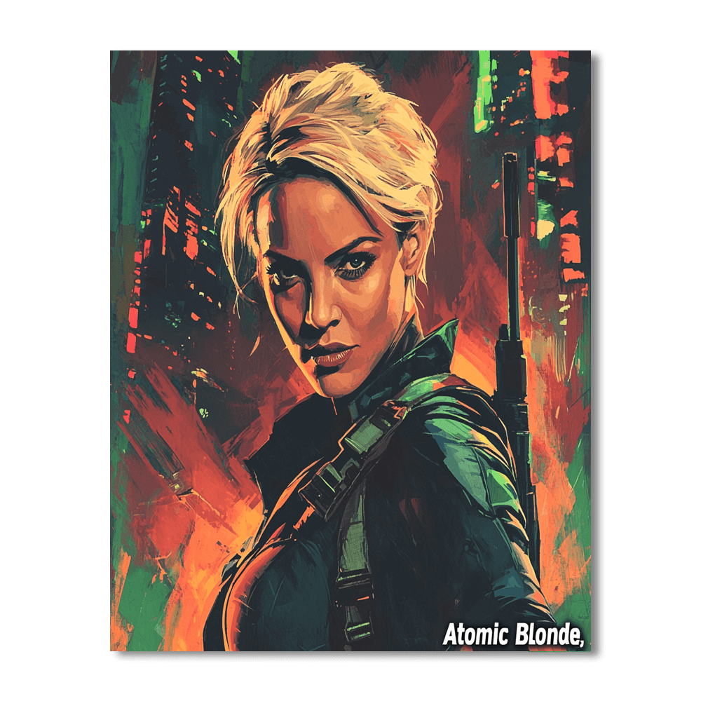 Charlize Theron: The Unbreakable Force Of Atomic Blonde Paint By Numbers