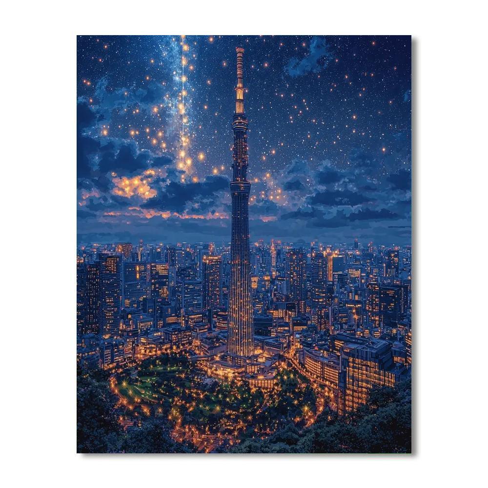 Tokyo Skytree Paint By Numbers