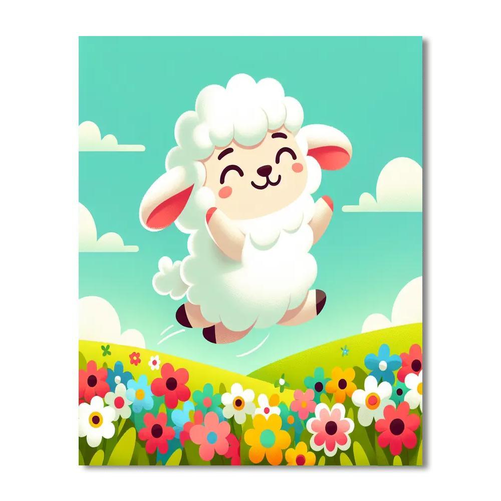 Bouncing Spring Lamb Paint By Numbers Kits