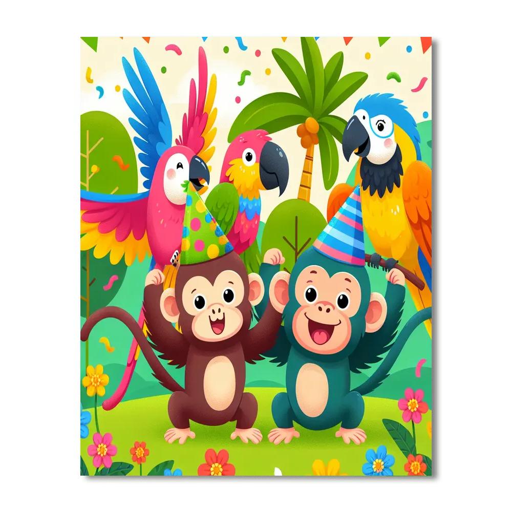 Jungle Party Extravaganza Paint By Numbers