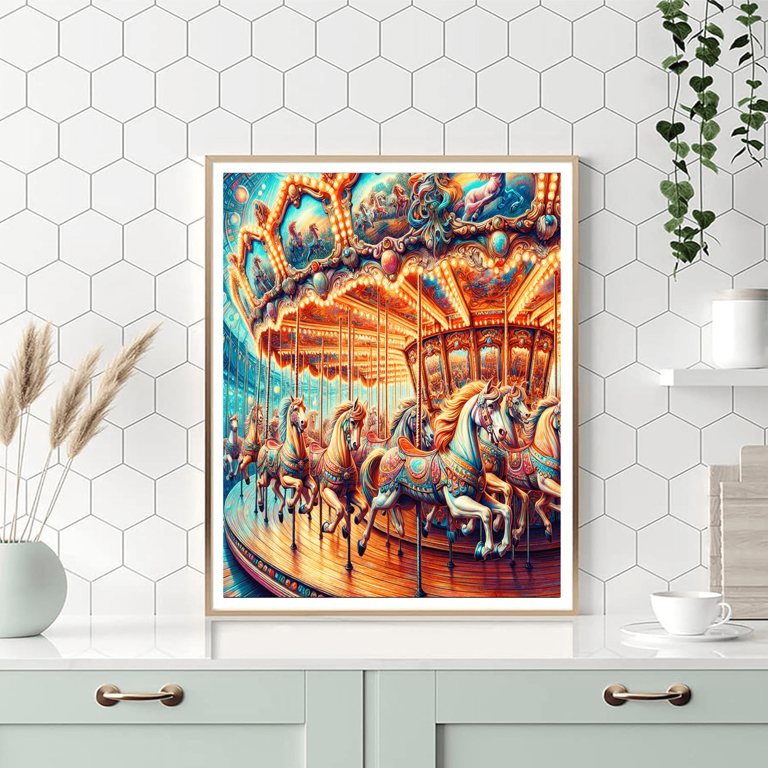 Enchanted Carousel Delight Numbered Painting Kits