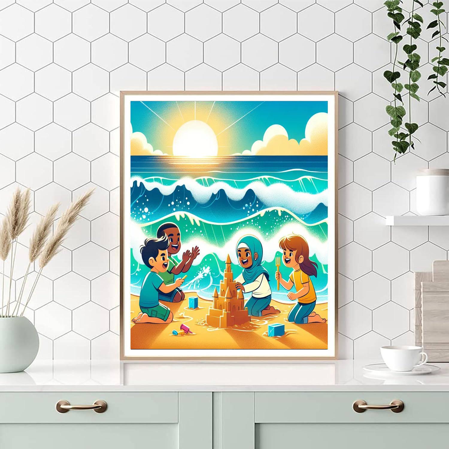 Seaside Vacation Fun Paint By Numbers Kits