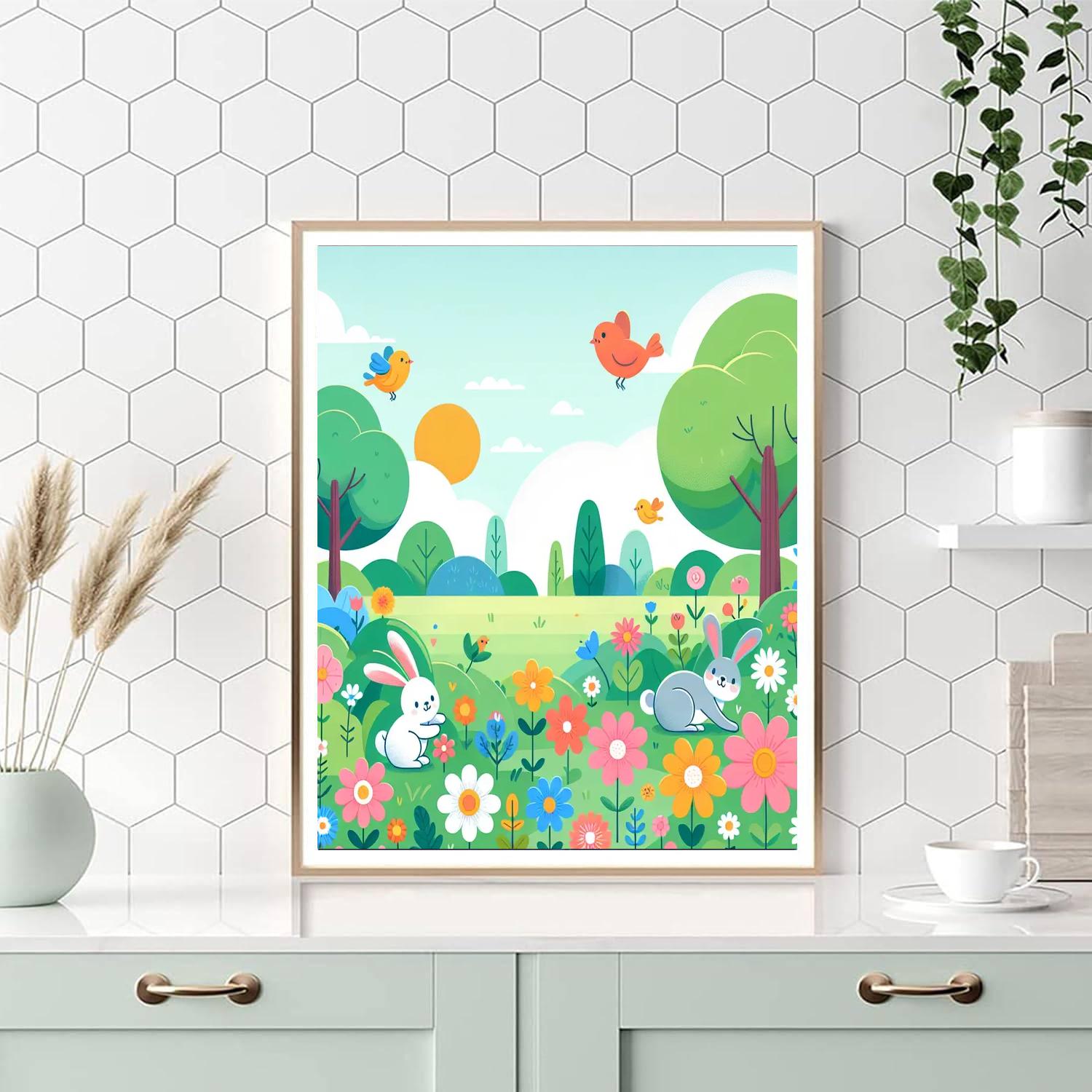 Nature’s Rainbow Number Painting