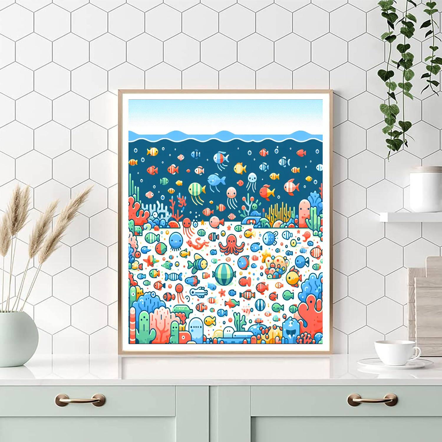 Underwater Festival Paint By Numbers Art