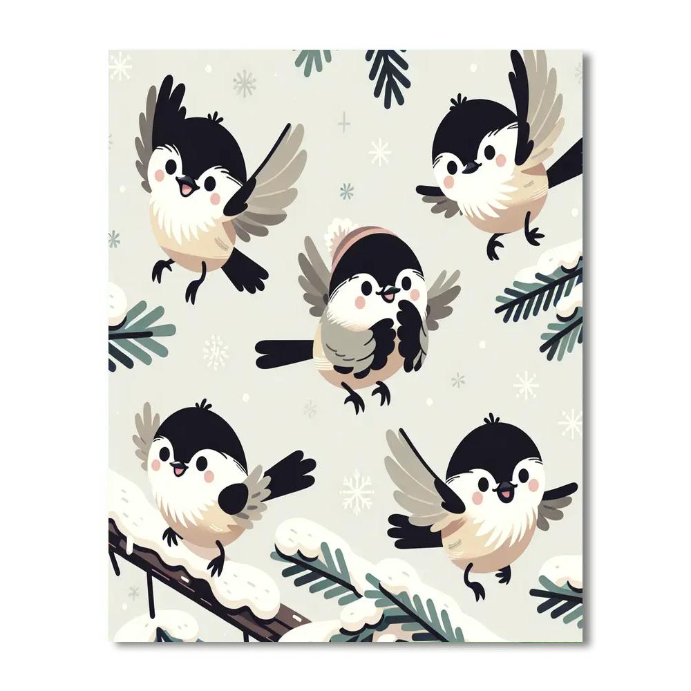 Chilly Chickadees Paint By Numbers Kits