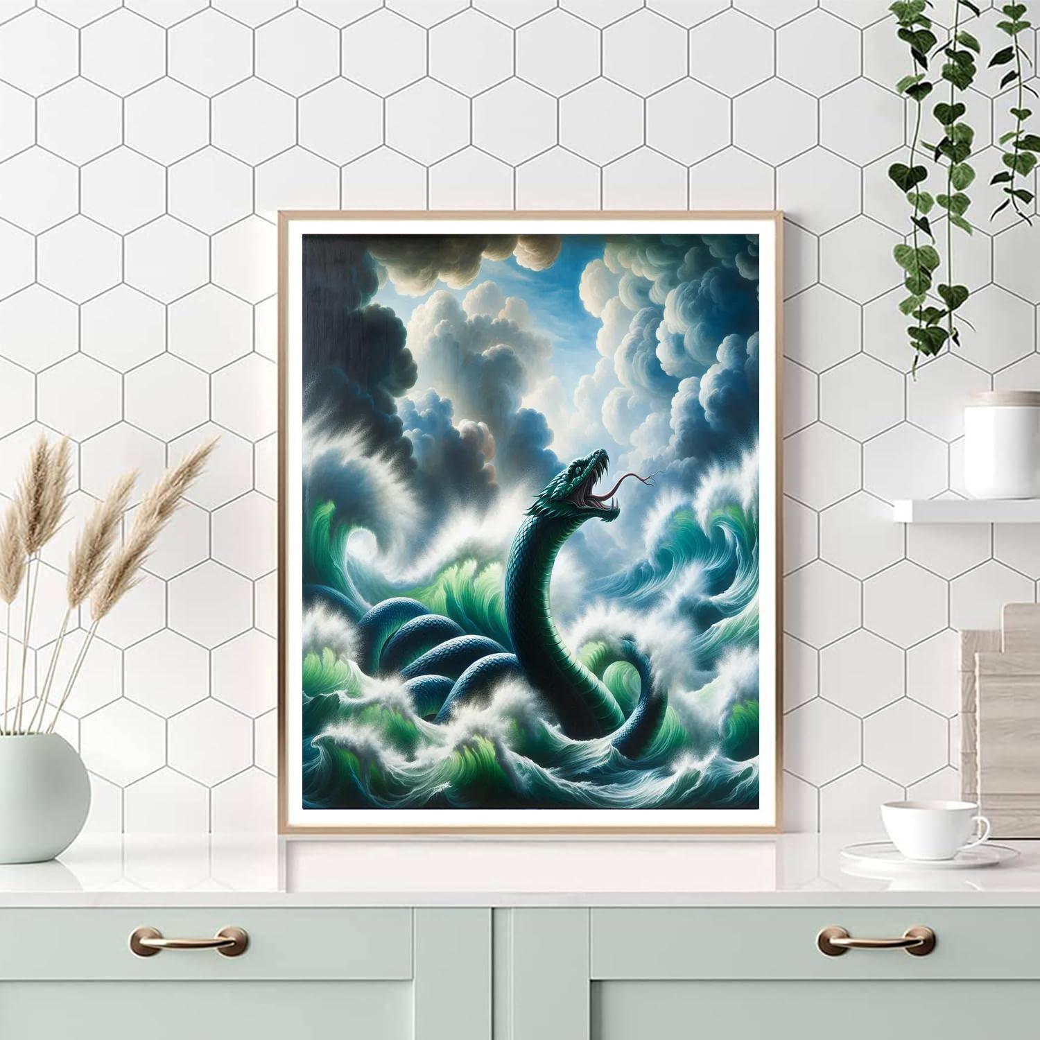 Mystical Sea Serpent DIY Paint By Numbers