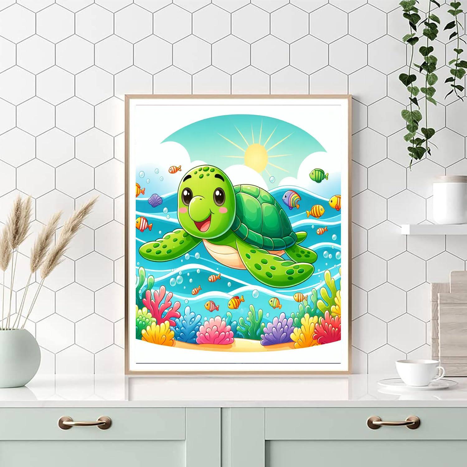 Adventurous Sea Turtle Paint By Number