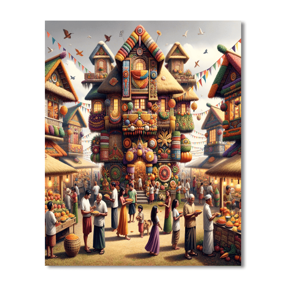 Pahiyas Festival Number Painting