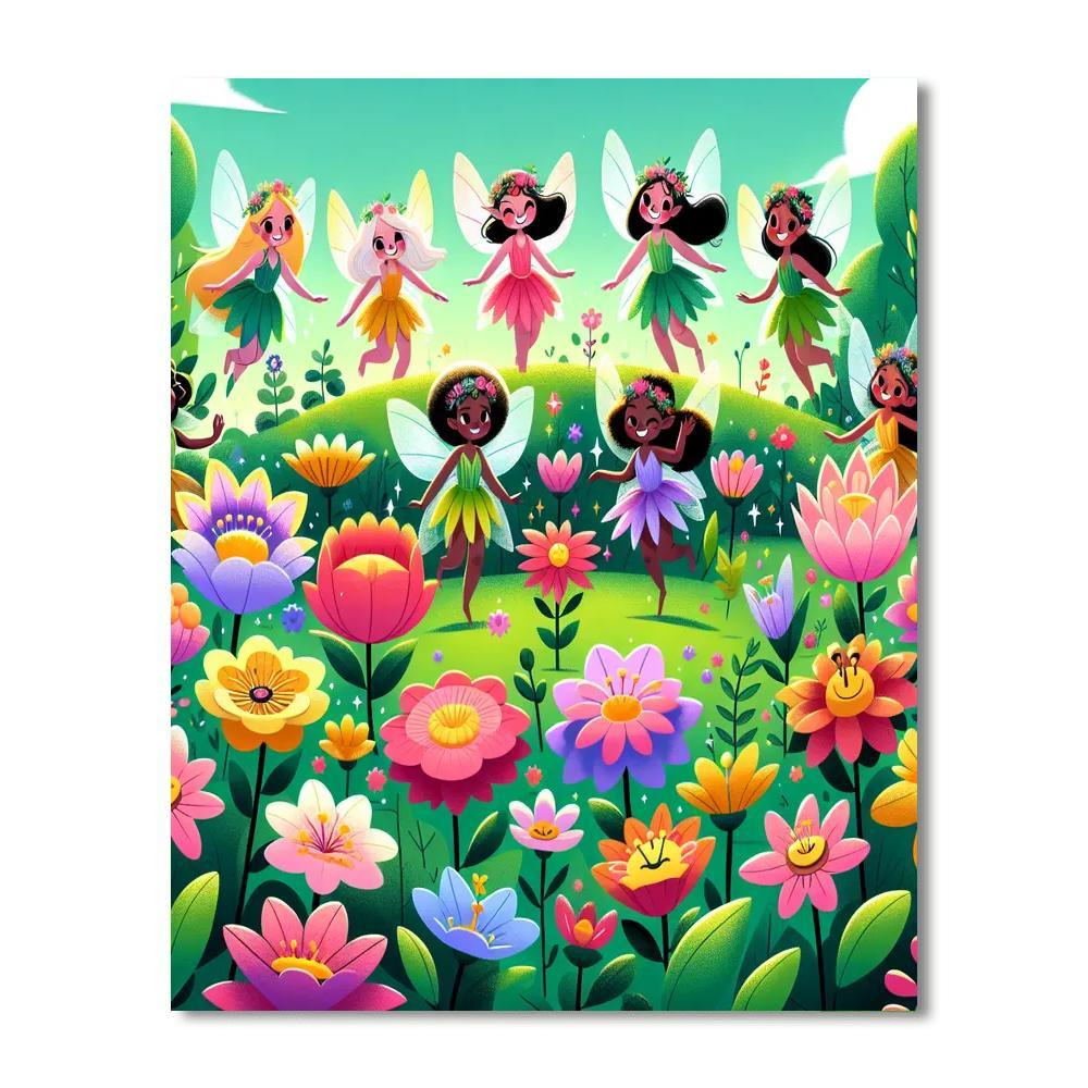 Fabulous Garden Fairies Paint By Numbers Art
