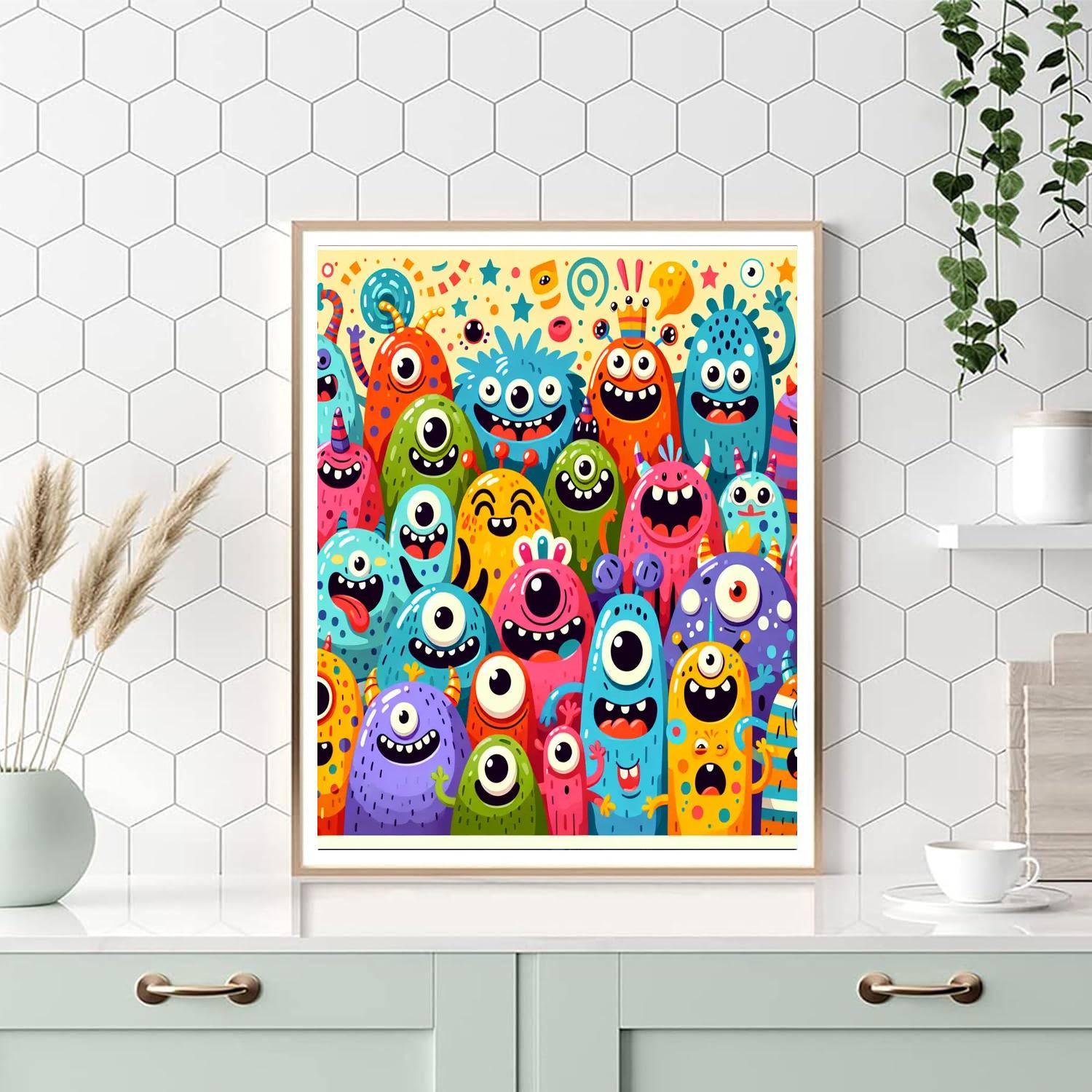 Hilarious Monster Mash Painting By Numbers Kit