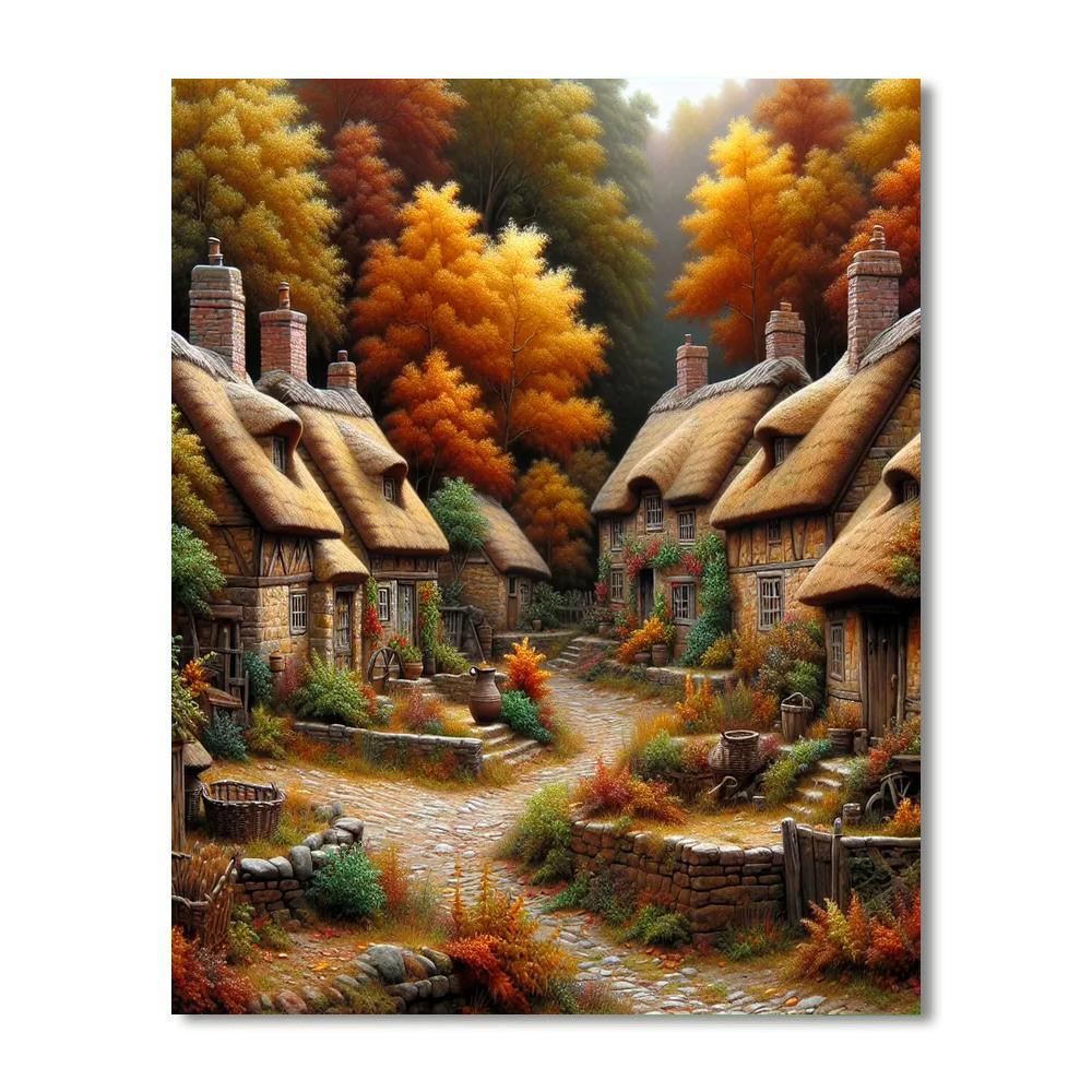 Rustic Village Numbered Painting Kits