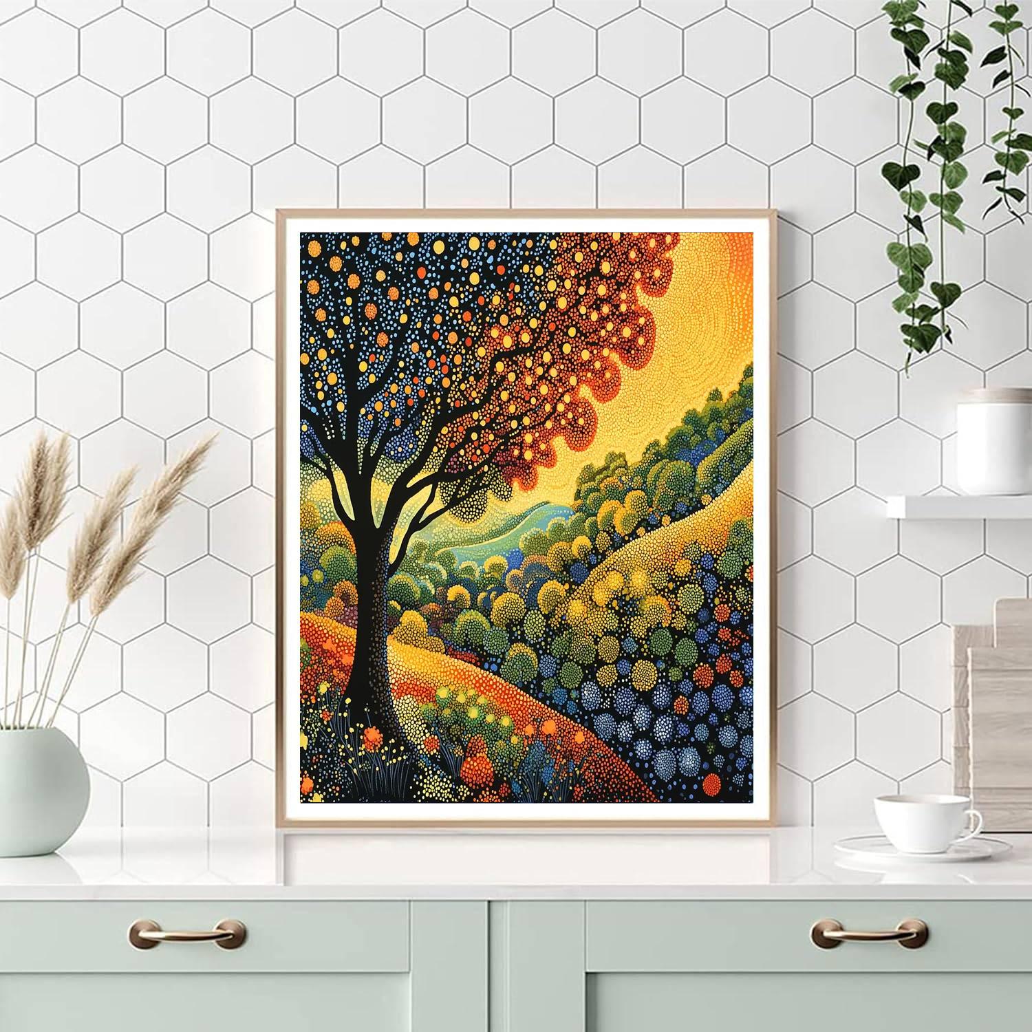 Georges Seurat Inspired Fractal Whispers  Paint By Numbers Art