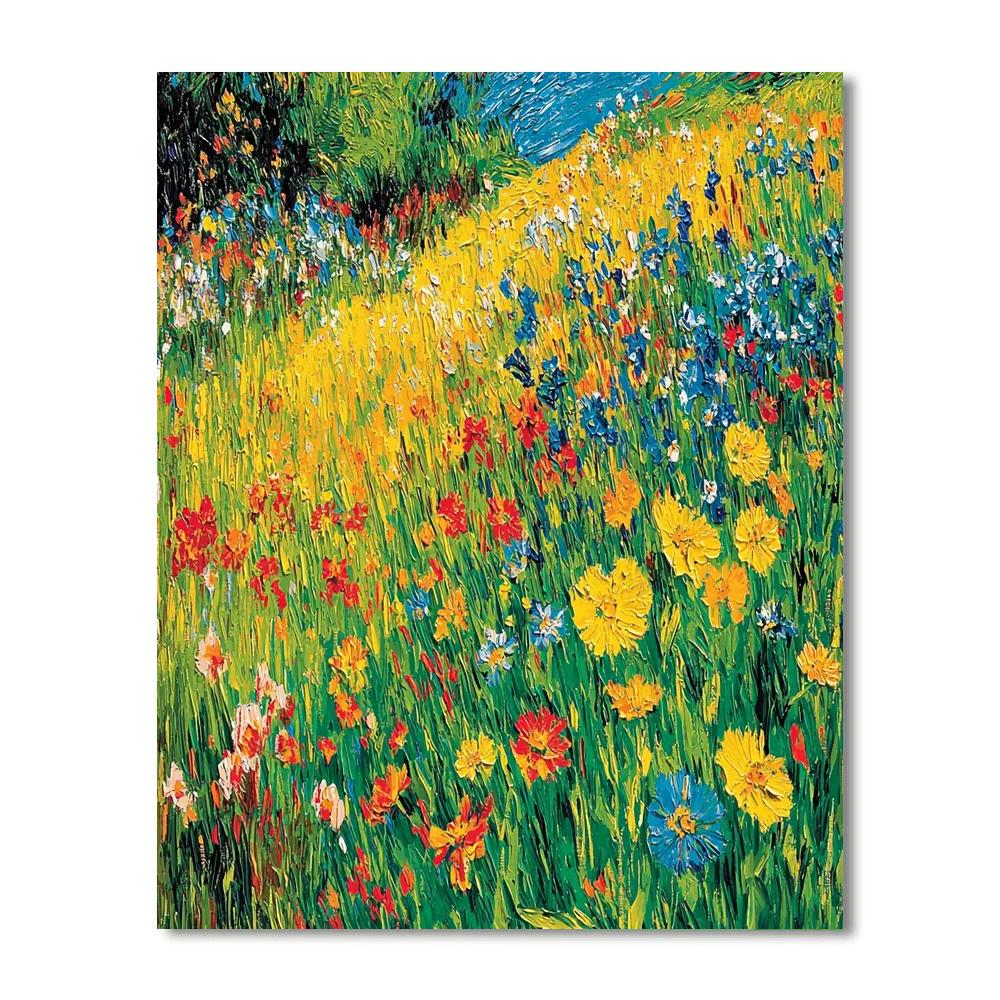 Van Gogh Inspired Golden Sunlit Meadows  Paint By Number