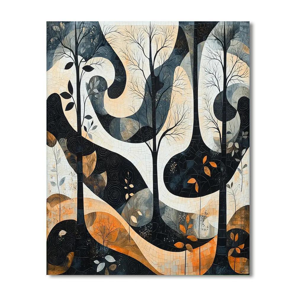 M.C. Escher Inspired Harmony Of Patterns  Number Painting