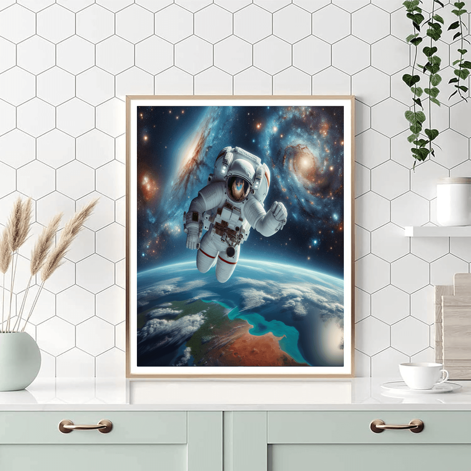 Astronaut in Space - DIY Painting By Numbers Kit