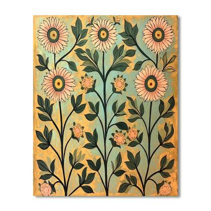 Nandalal Bose Inspired Serenade Of Flora  Painting Number Kit