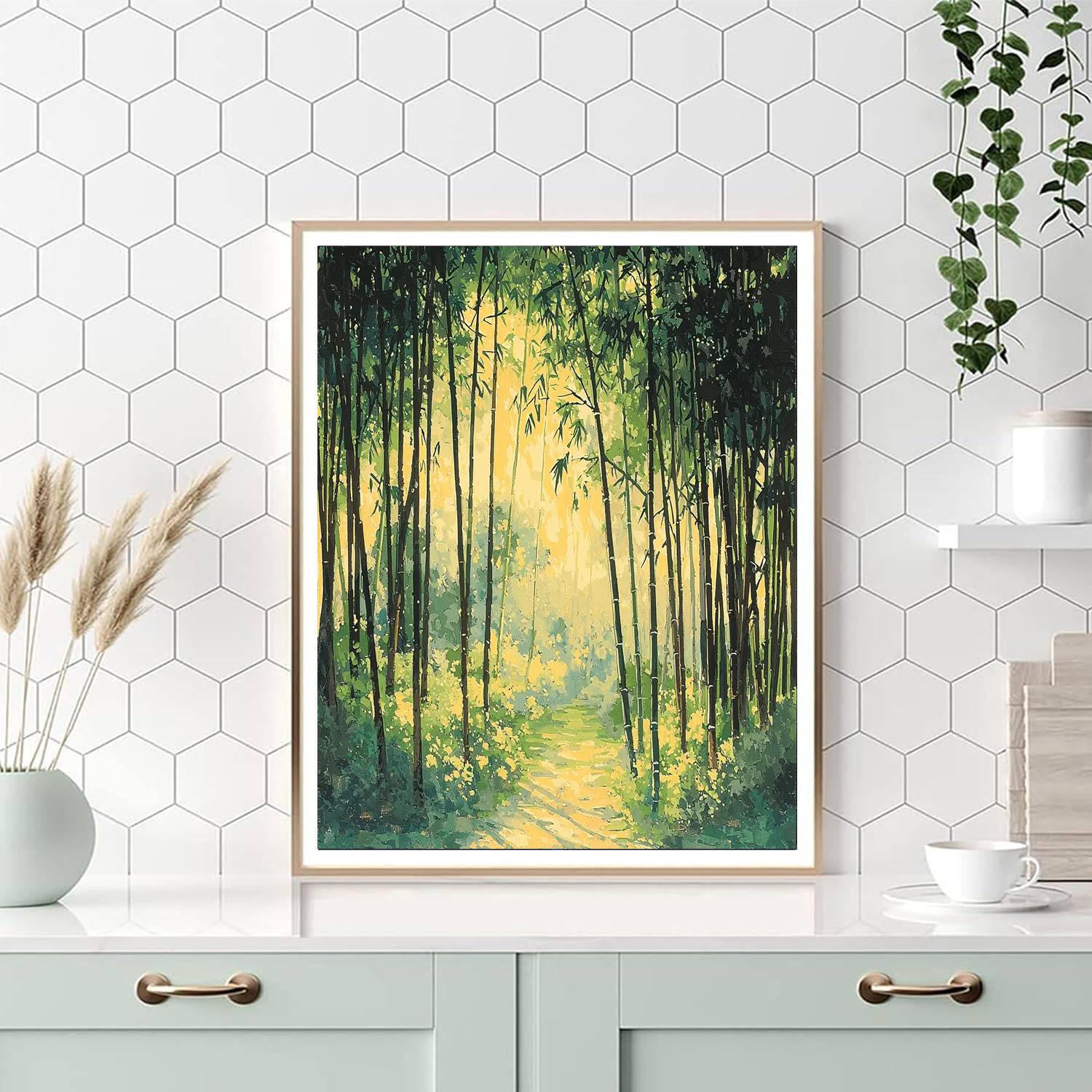 Hiroshige Inspired Bamboo Serenity  Painting By Numbers Kit