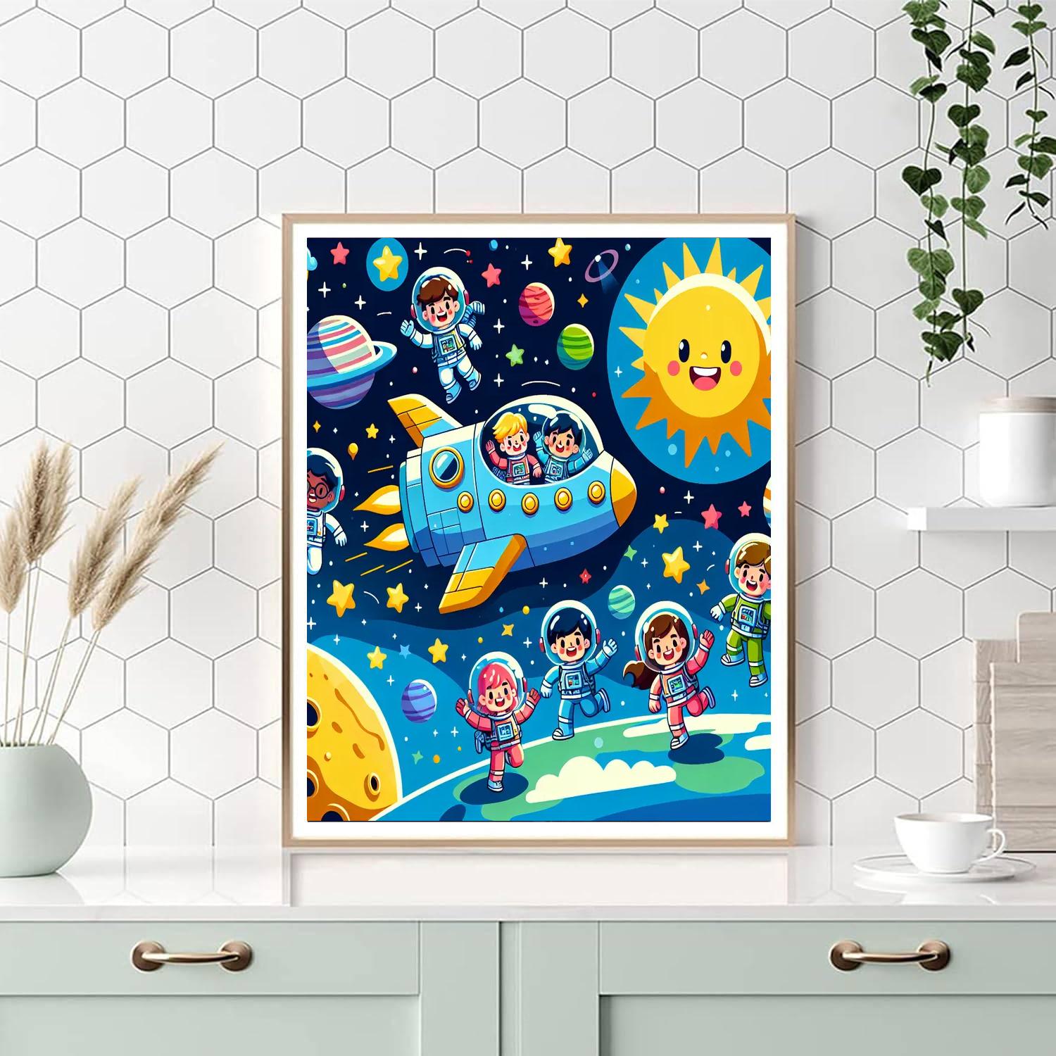 Fun Outer Space Adventure Numbered Painting Kits