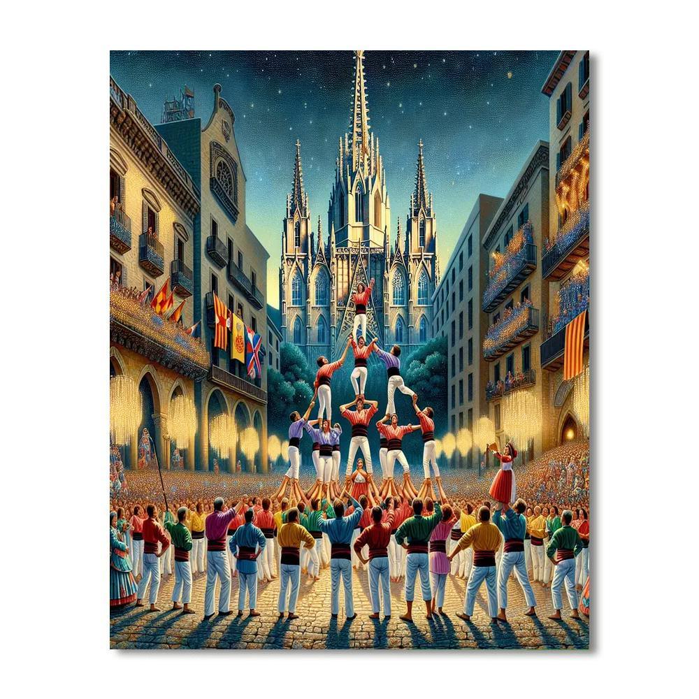 Santa Eulalia Festivities - Spain Numbered Painting Kits