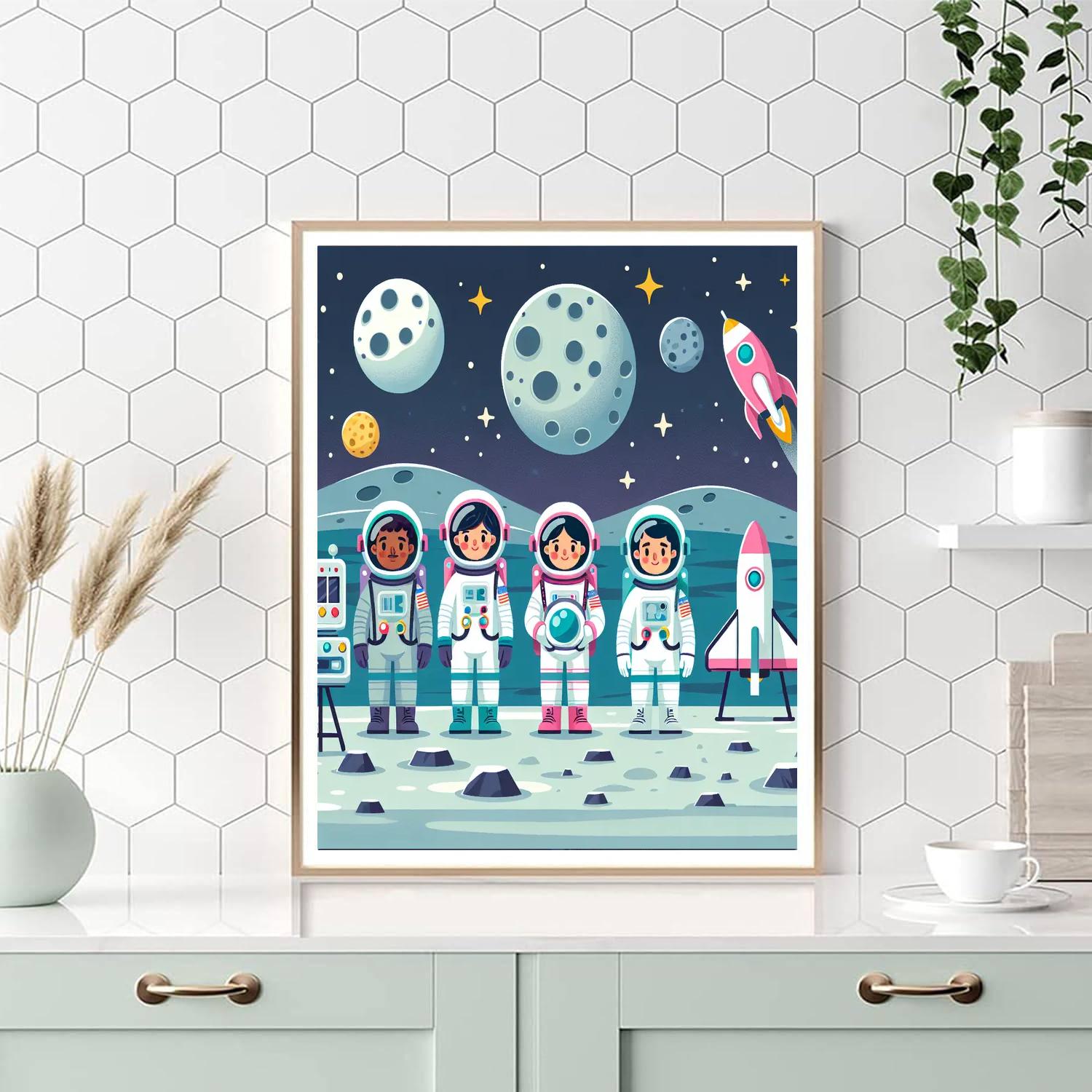 Lunar Exploration Quest Paint By Numbers Art