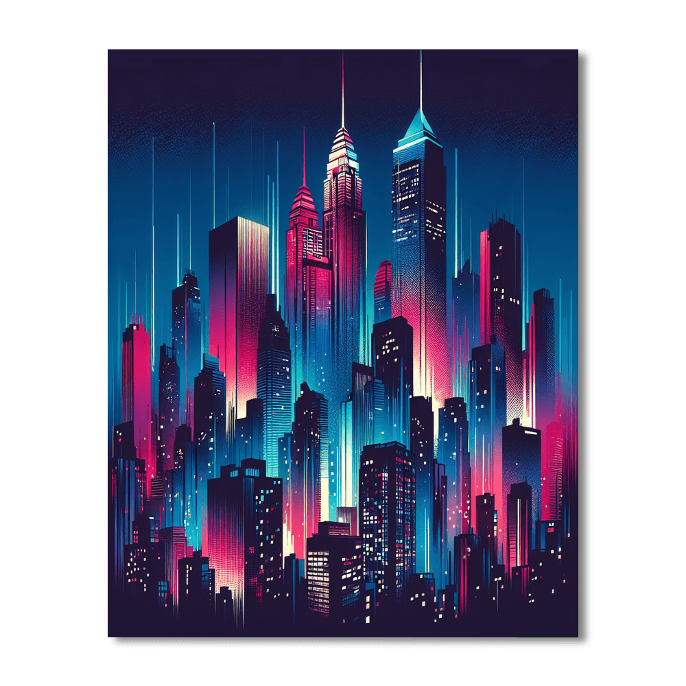 Bright City Lights Painting Number Kit