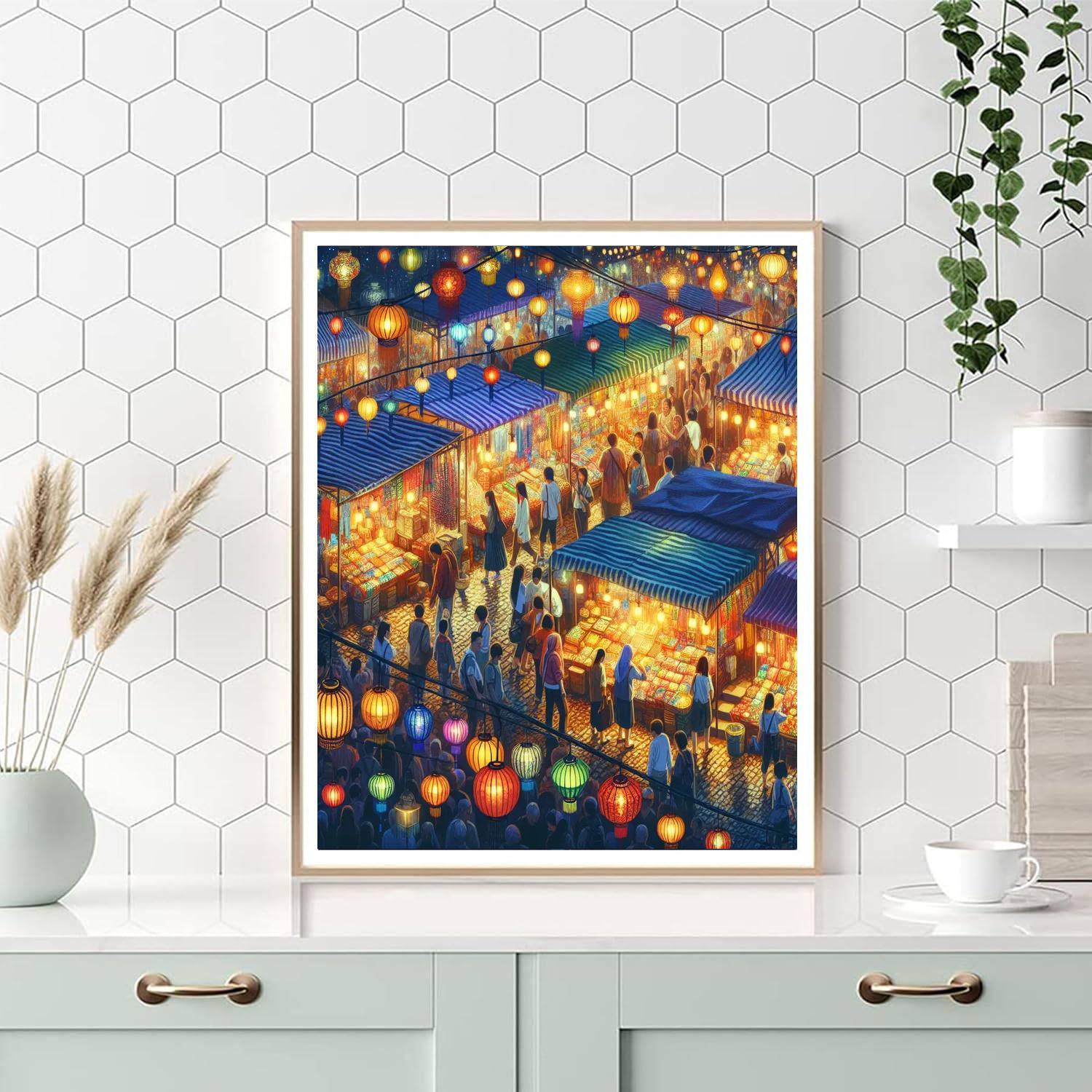 Magical Night Market DIY Paint By Numbers