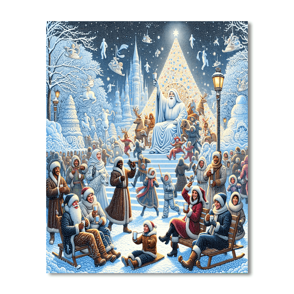 Quebec Winter Carnival - Quebec City, Canada Number Painting