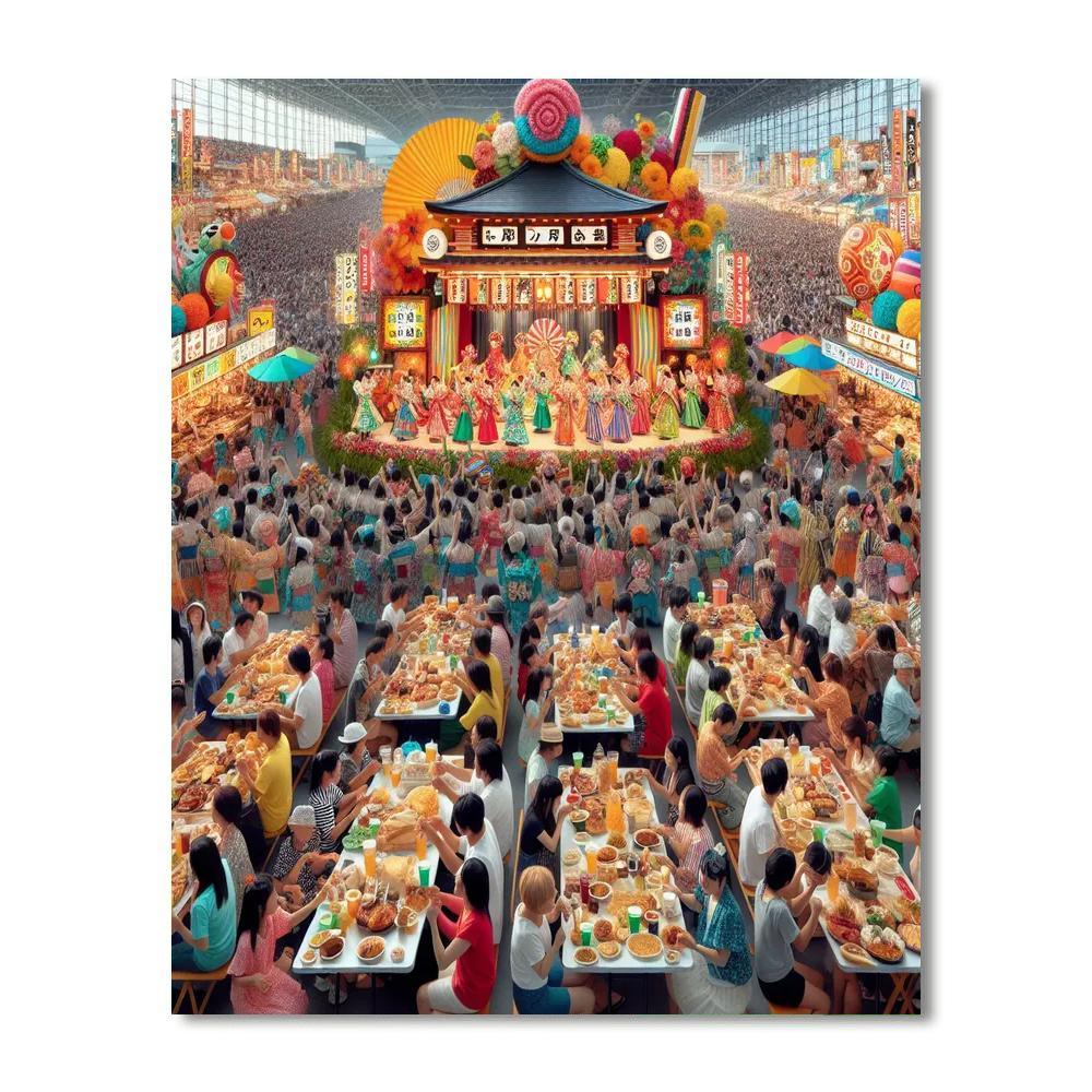 Hokkaido Summer Festival Paint By Numbers Art