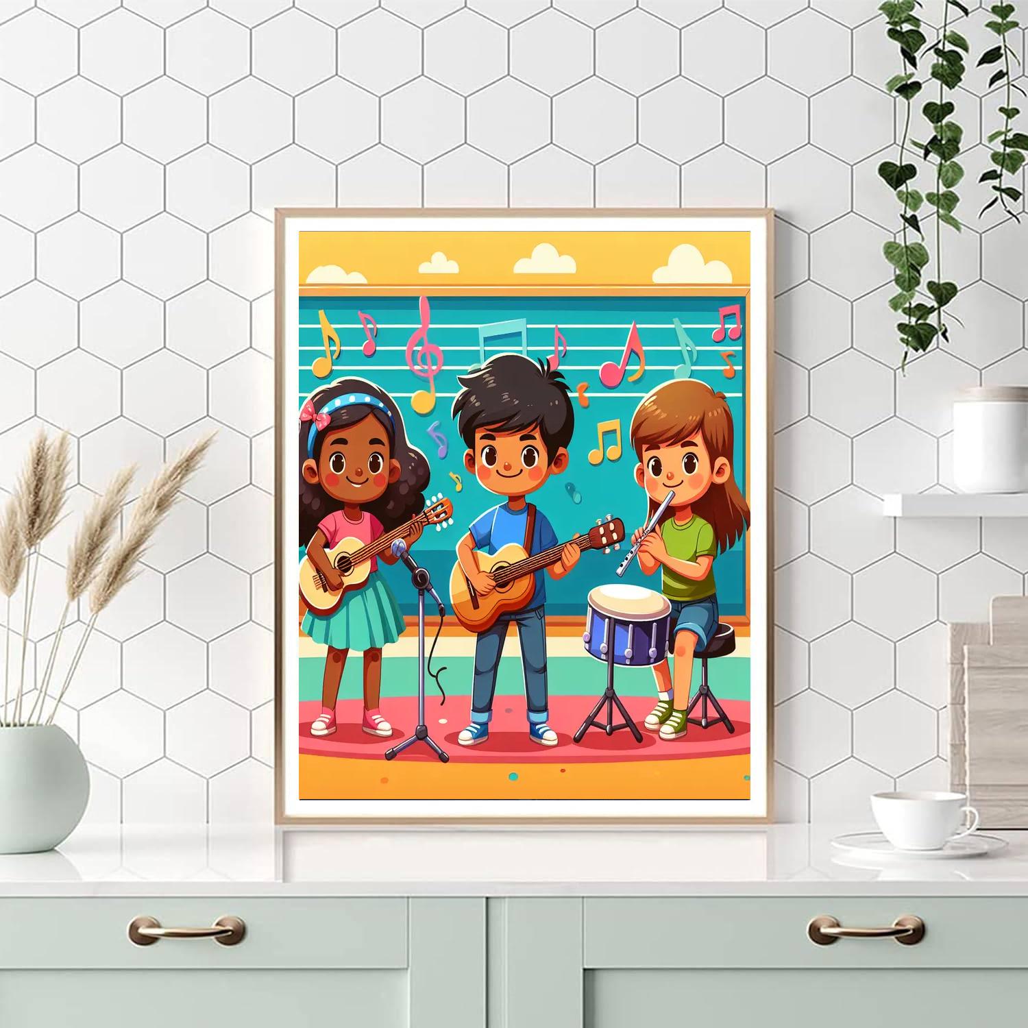 Joyful Music Band Painting By Numbers Kit