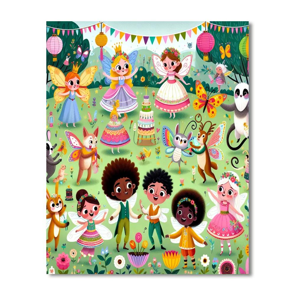 Gleeful Garden Gala Painting By Numbers Kit