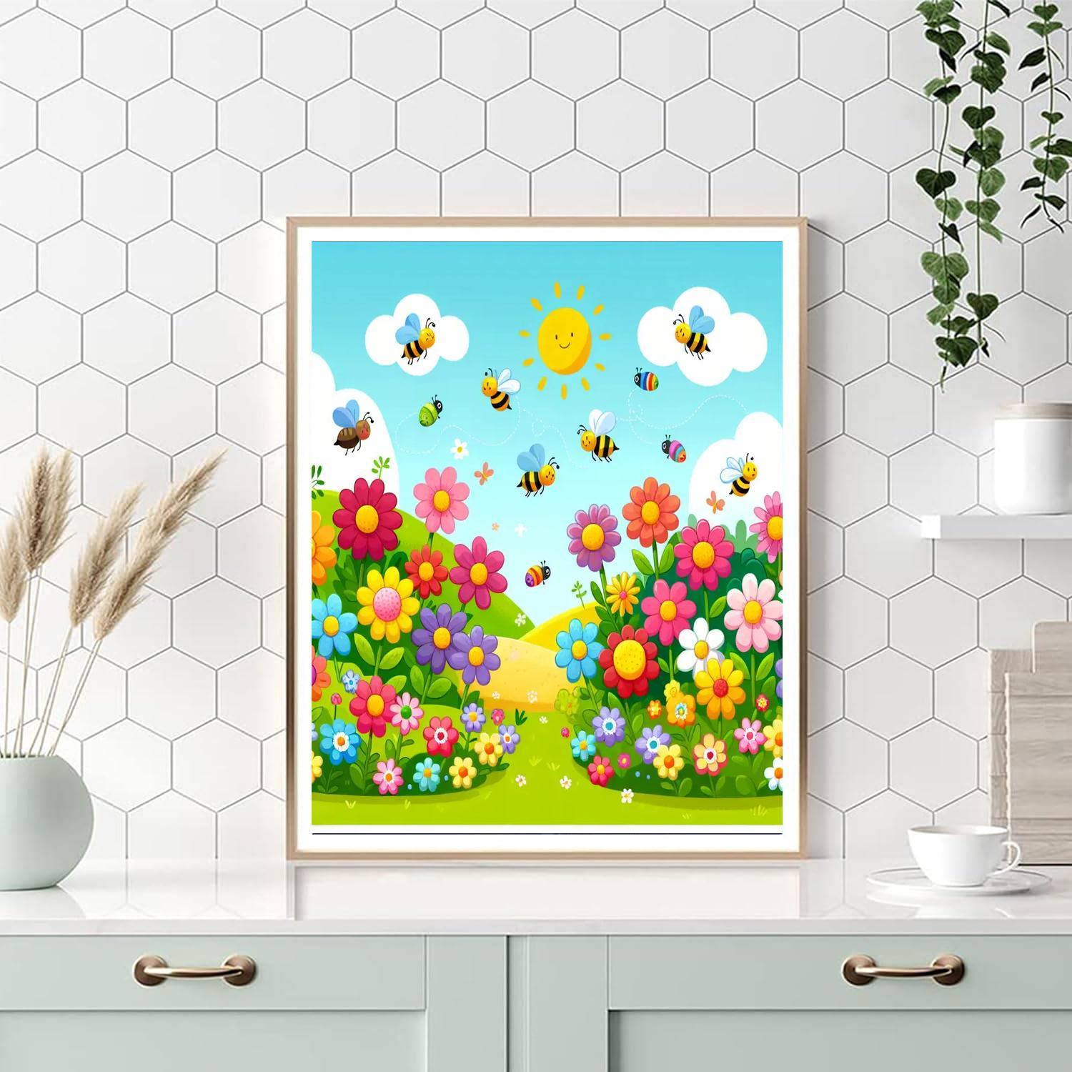 Colorful Flower Power Painting By Numbers Kit