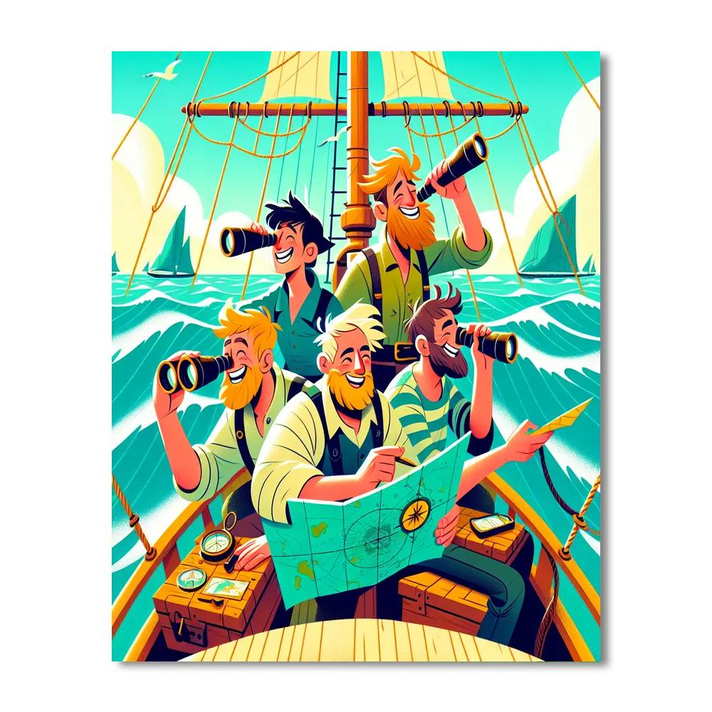 Merry Mariner's Map Numbered Painting Kits
