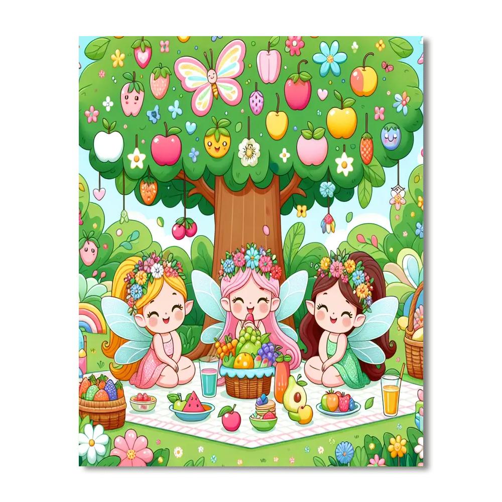 Magical Fairy Picnic Paint By Numbers Art