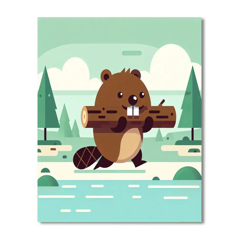 Bouncy Beaver Numbered Painting Kits