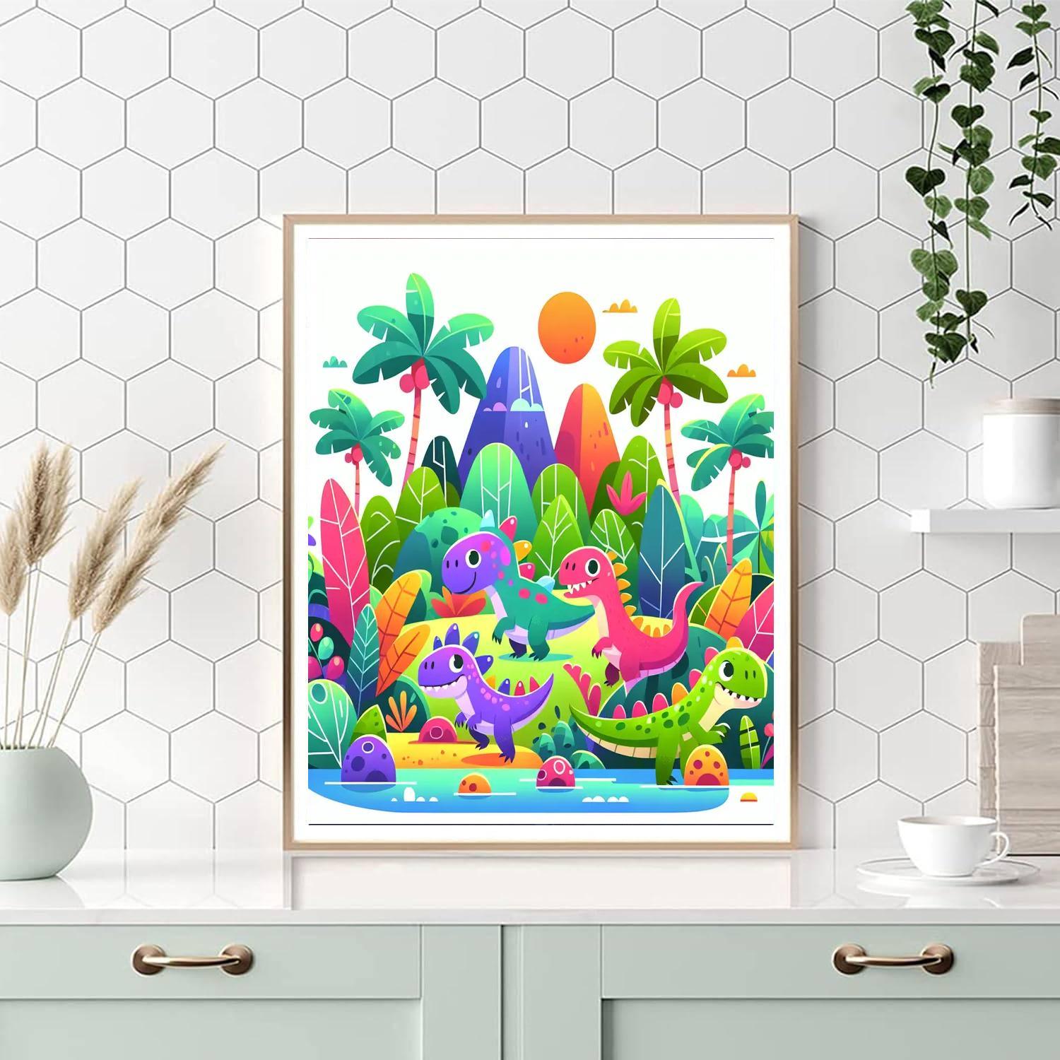 Adventurous Dino Explorers Paint By Numbers Kits