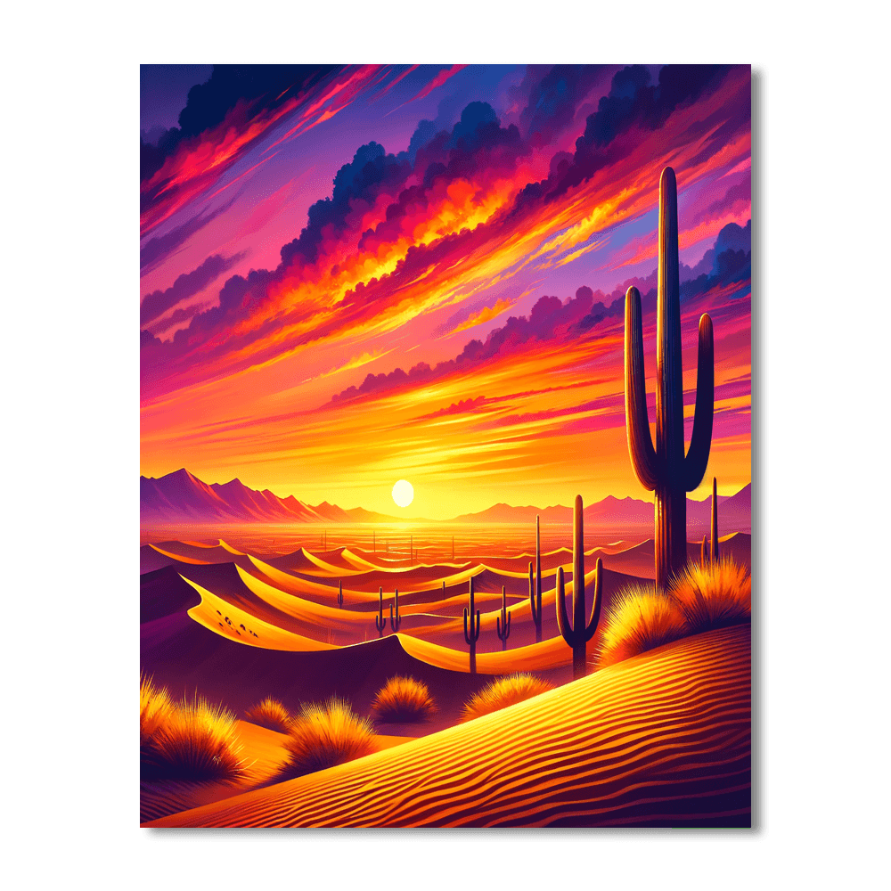 Majestic Desert Sunset Paint By Number