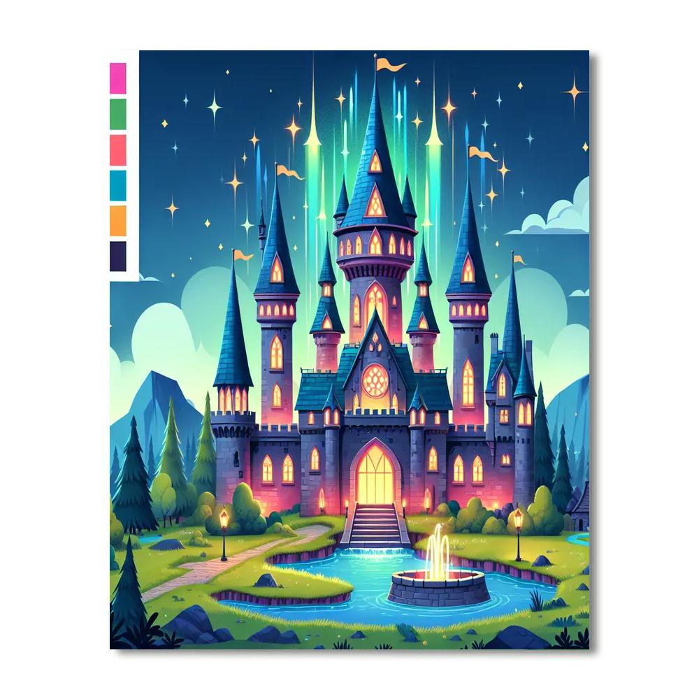 Magical Wizard's Castle DIY Paint By Numbers