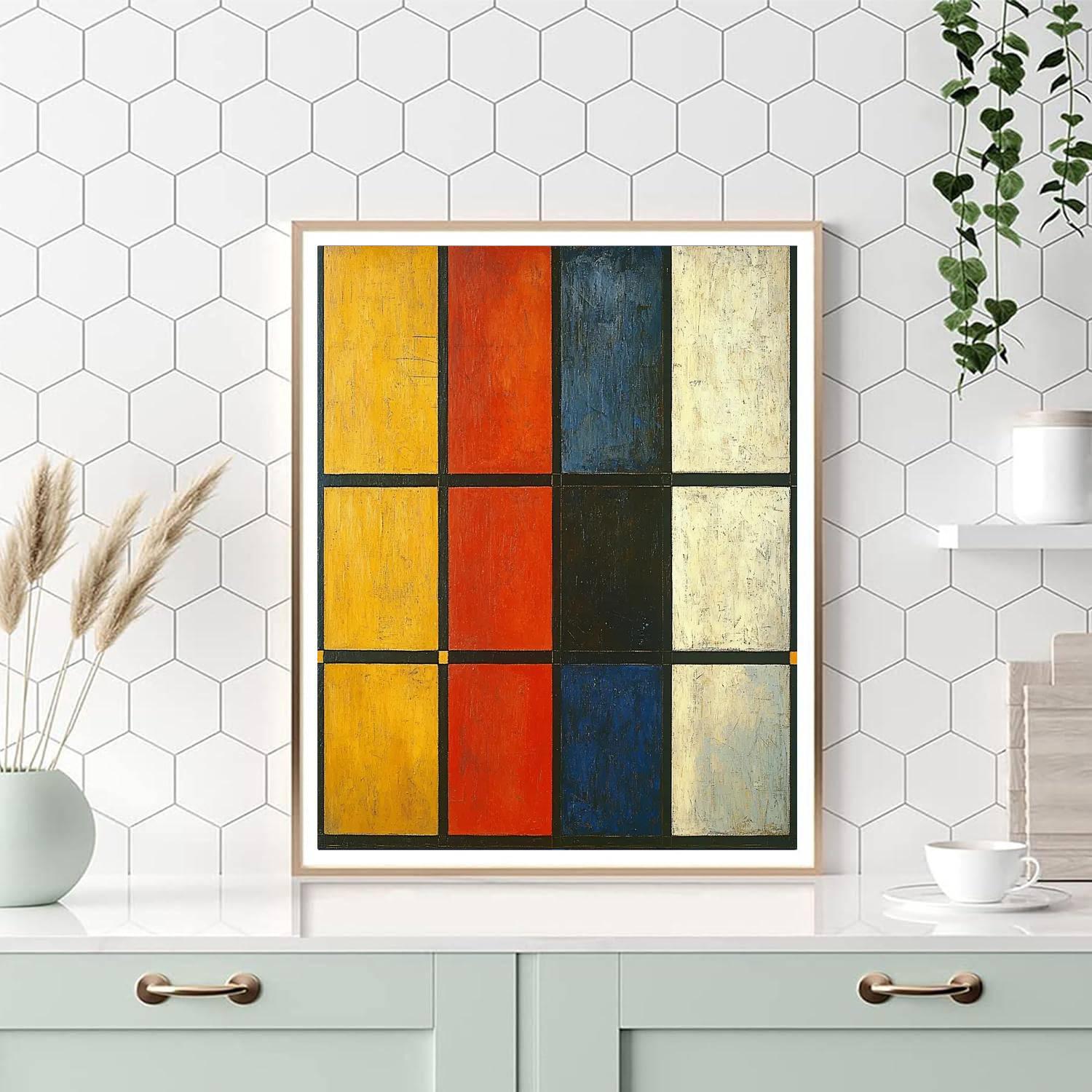 Piet Mondrian Inspired The Cosmic Dance Of Seasons  Paint By Numbers