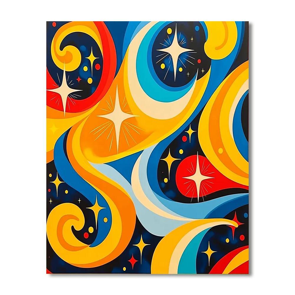 Joan Miró Inspired Cosmic Reverie  Numbered Painting Kits