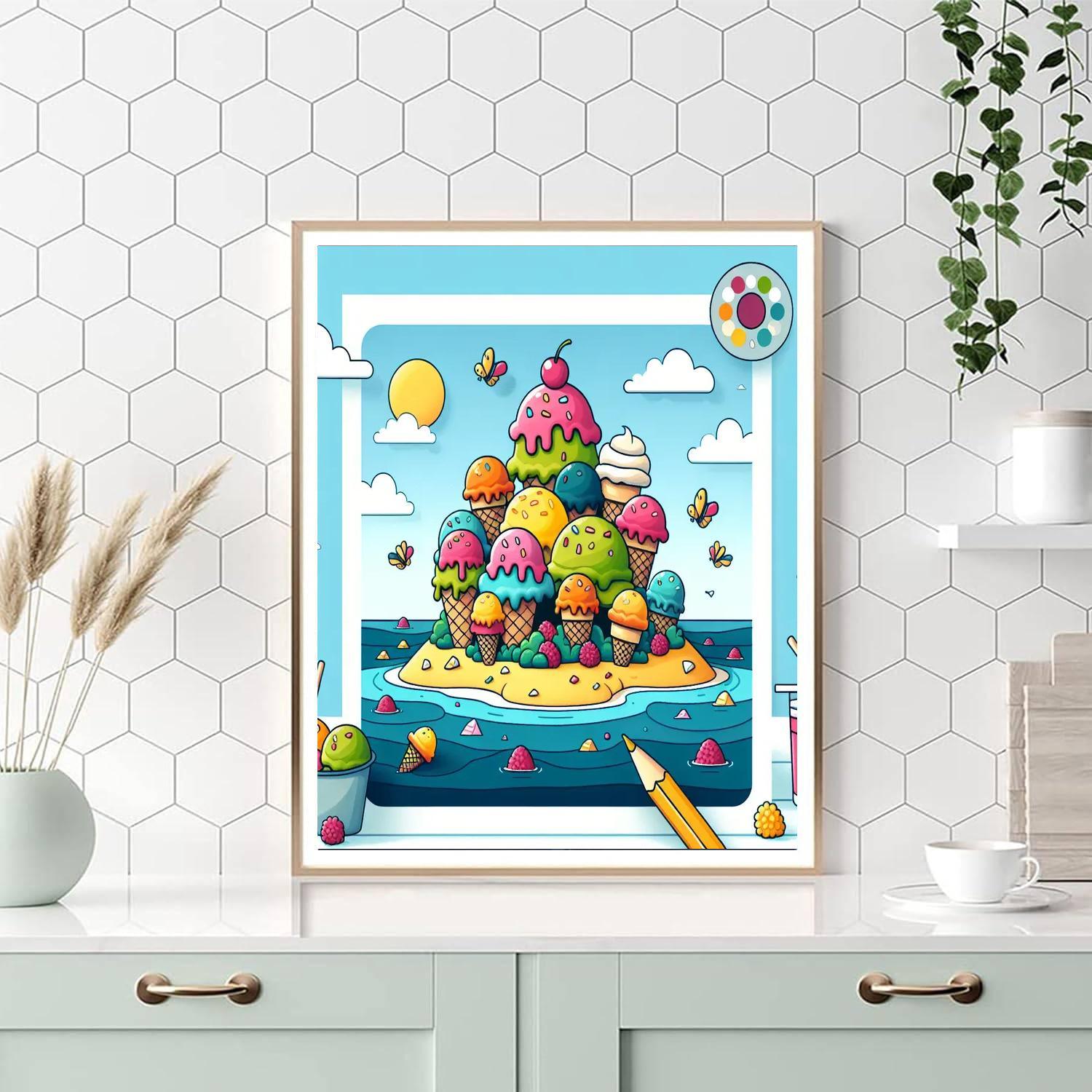 Ice Cream Island Numbered Painting Kits